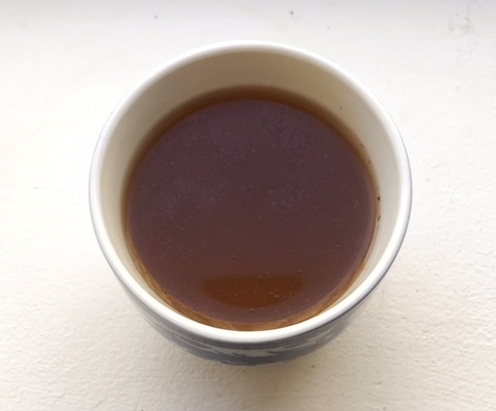 Warm cup of homemade bone broth