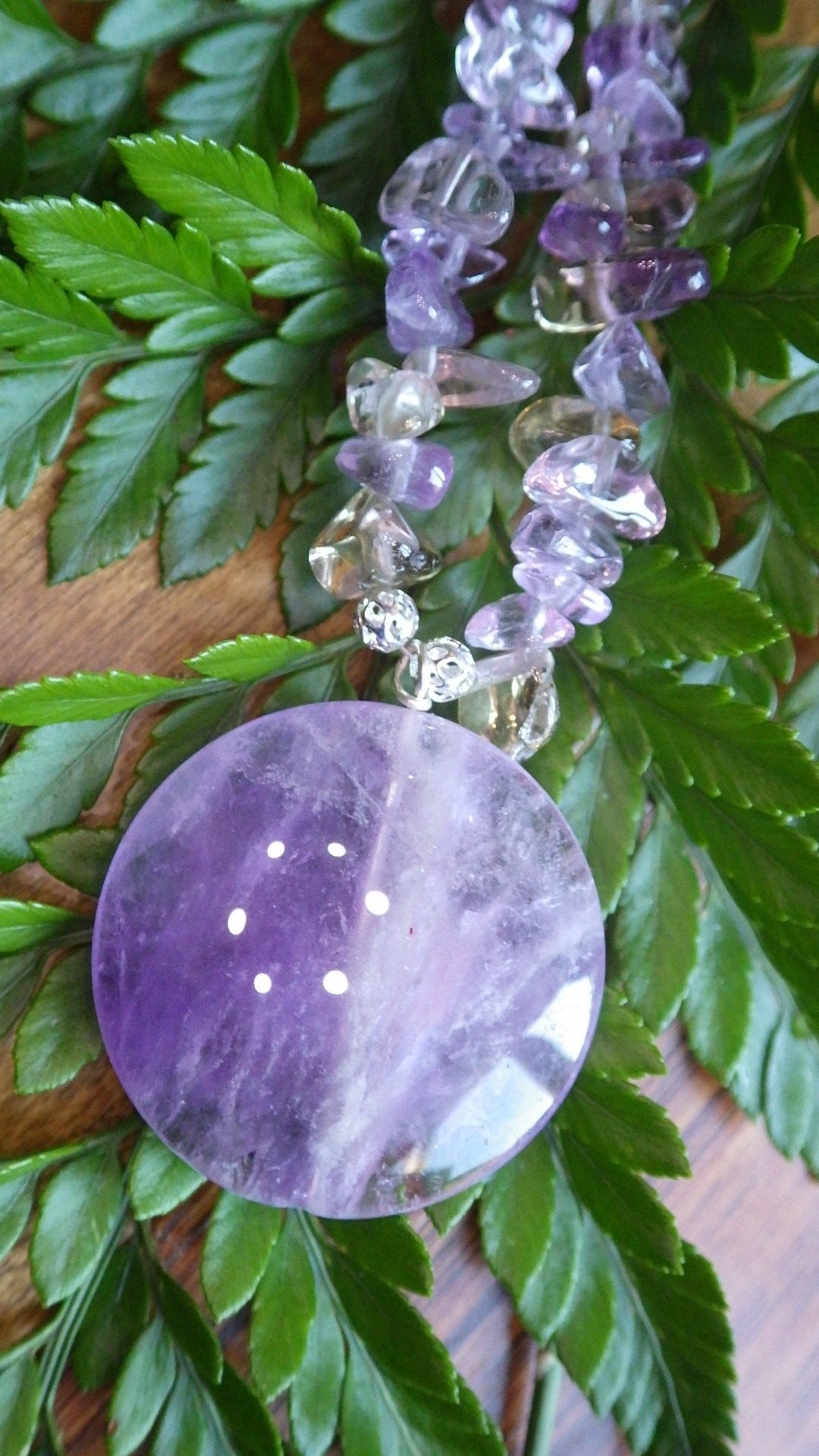  Ametrine pendant with ametrine and silver findings  16”  $29.95 