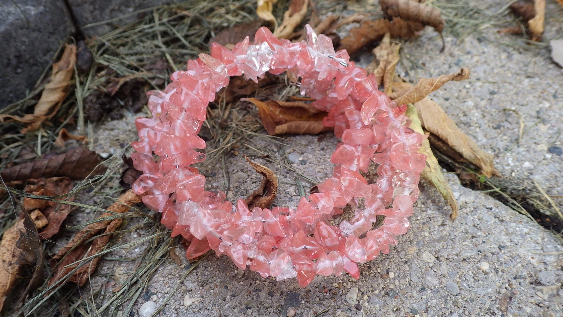  Cherry quartz wrap bracelet  $19.95 