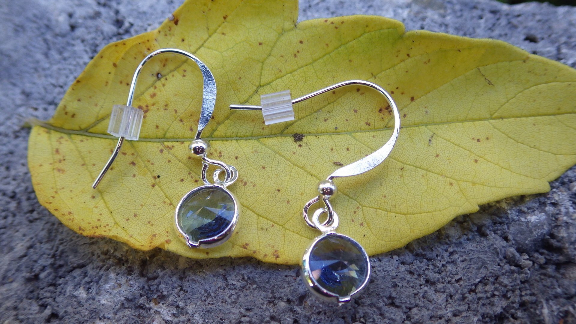  Blue Swarovski and silver findings  $12.95 