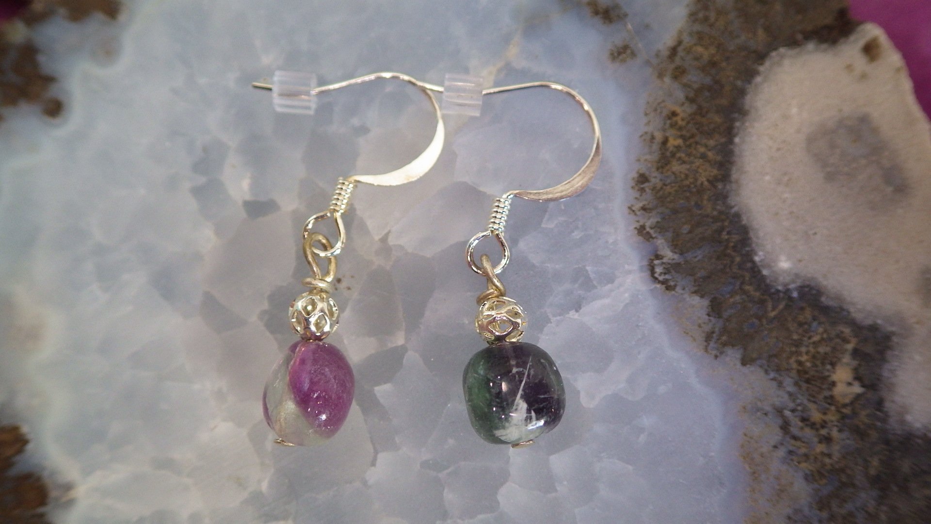  Fluorite with silver findings  $12.95 