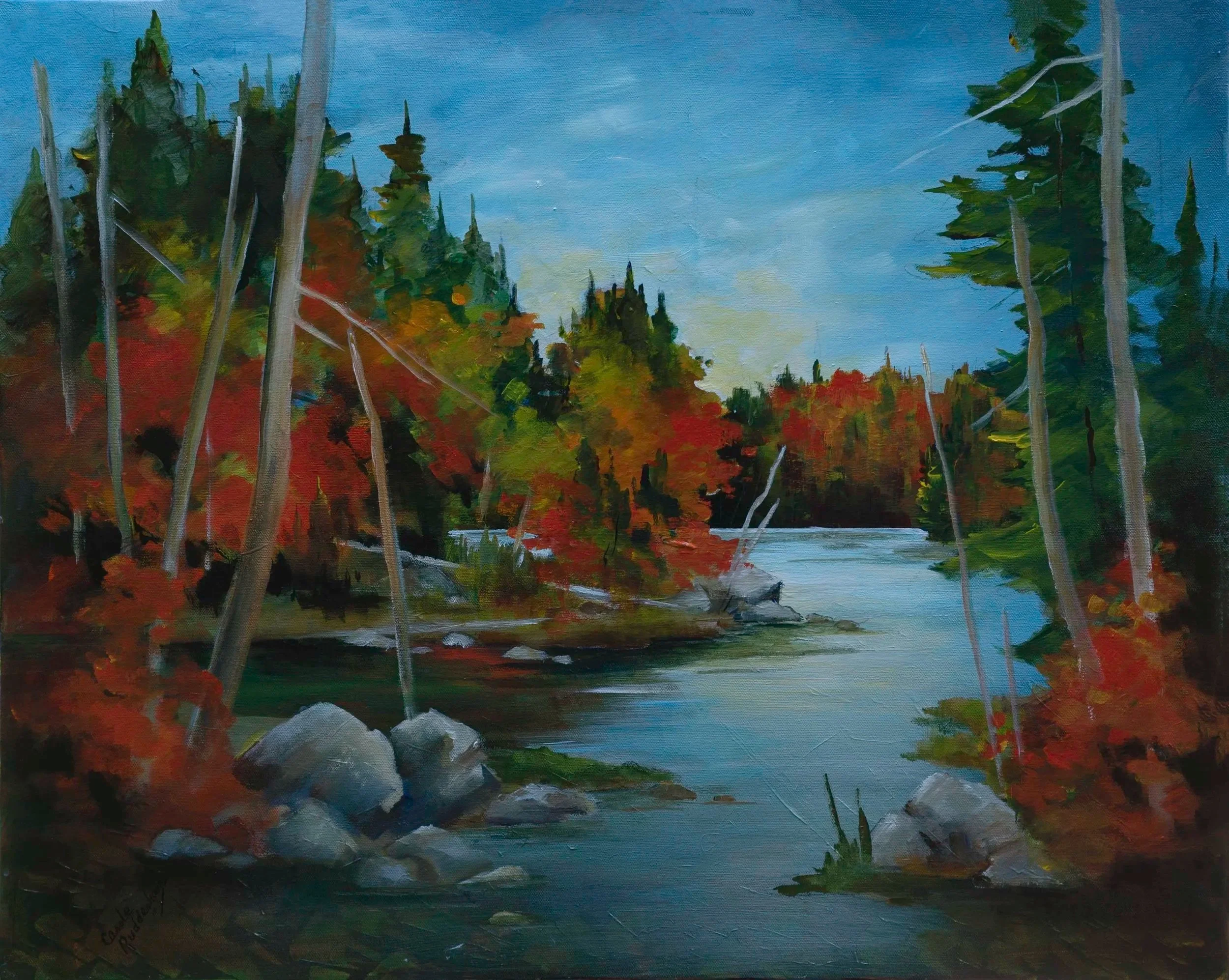 Rain Lake Vista
Acrylic on Canvas
24 " x 30"
