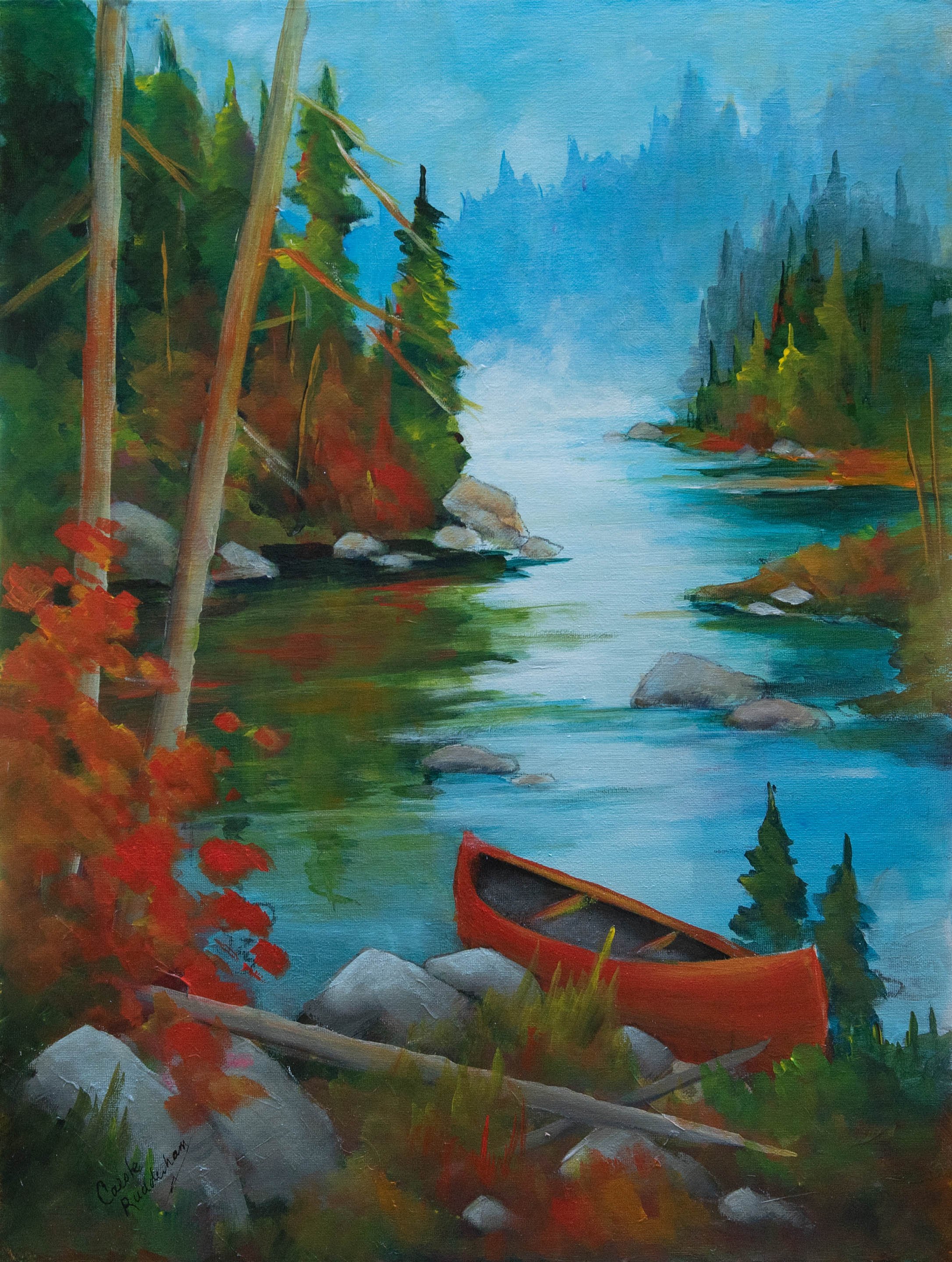 Rain Lake Canoe Cove
Acrylic on Canvas
16' x 20"