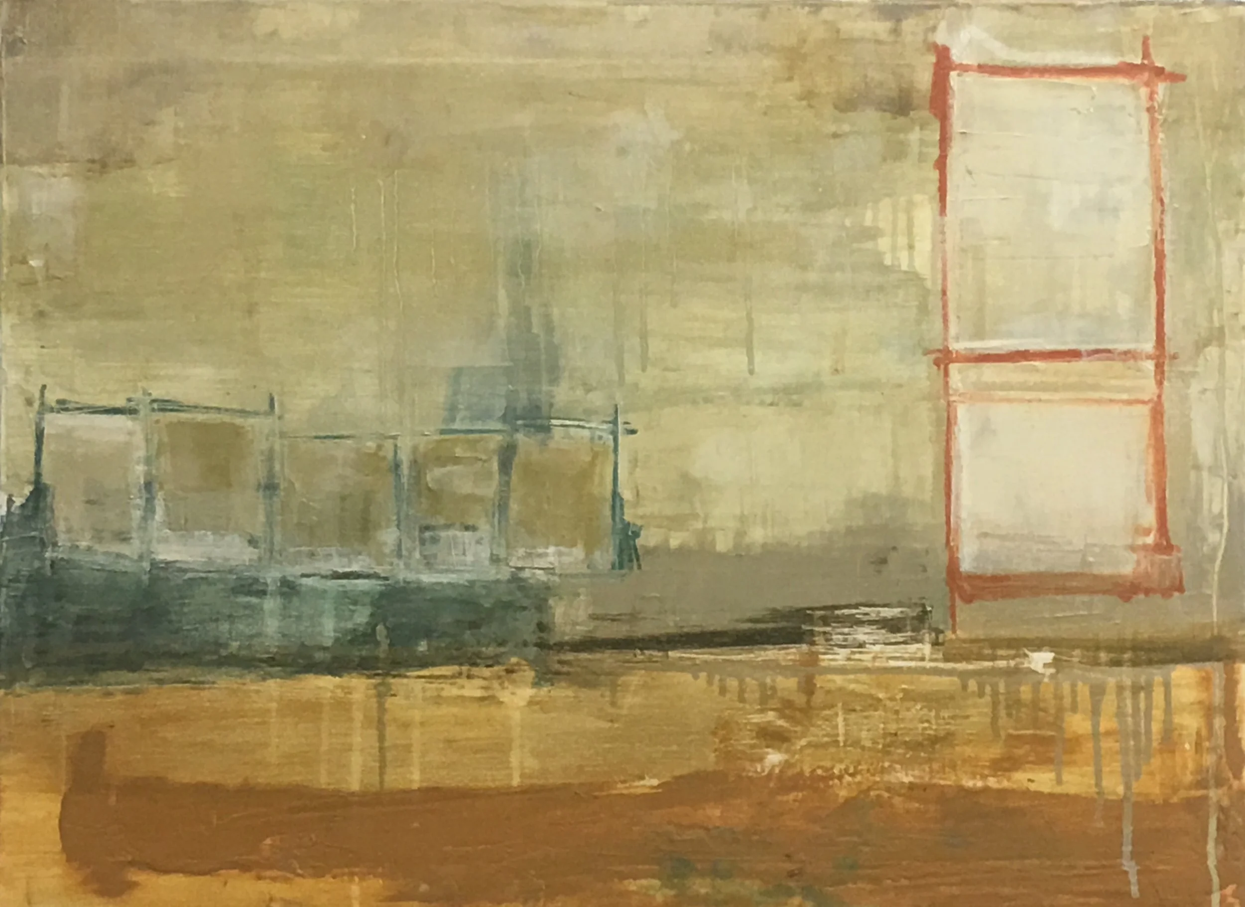 Untitled #5, Oil andWax on Canvas. 24"x26", 2018