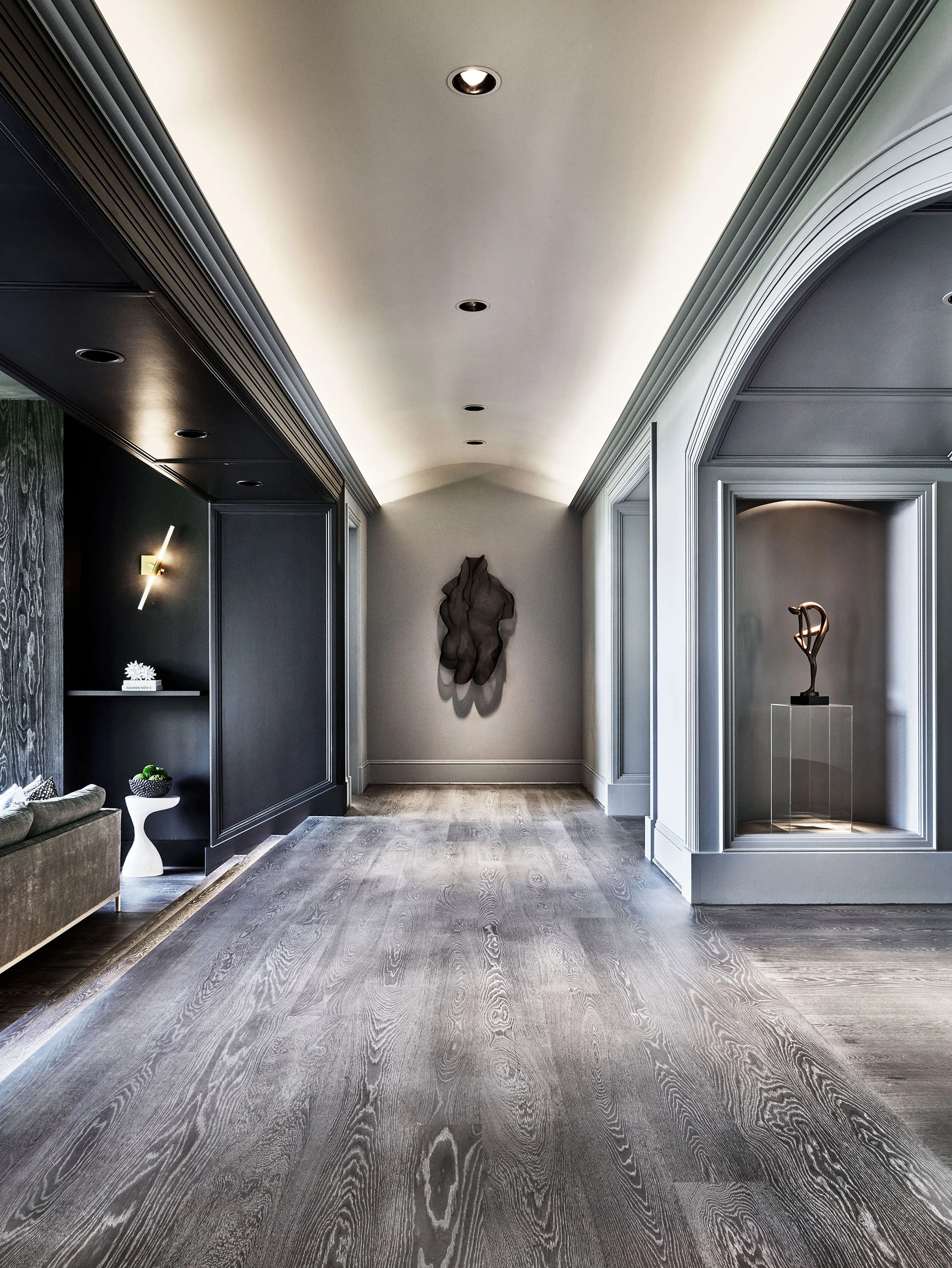East revelation view of the hallway. Photography Credits: Blackstone Edge Studios Artist Credits: Eric Boyer