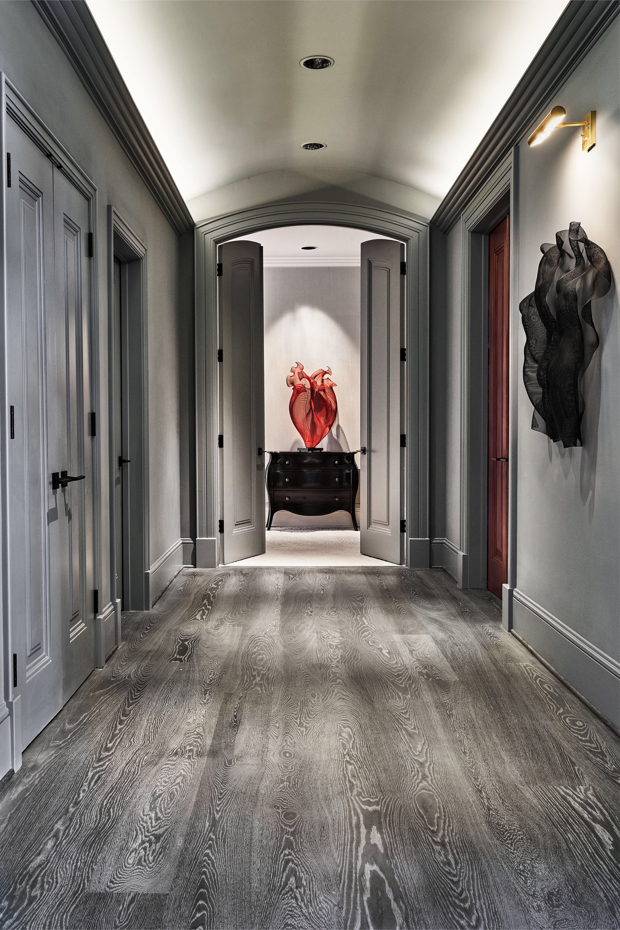  West elevation view of the hallway.  Photography Credits: Blackstone Edge Studios  Artist Credits: Eric Boyer   