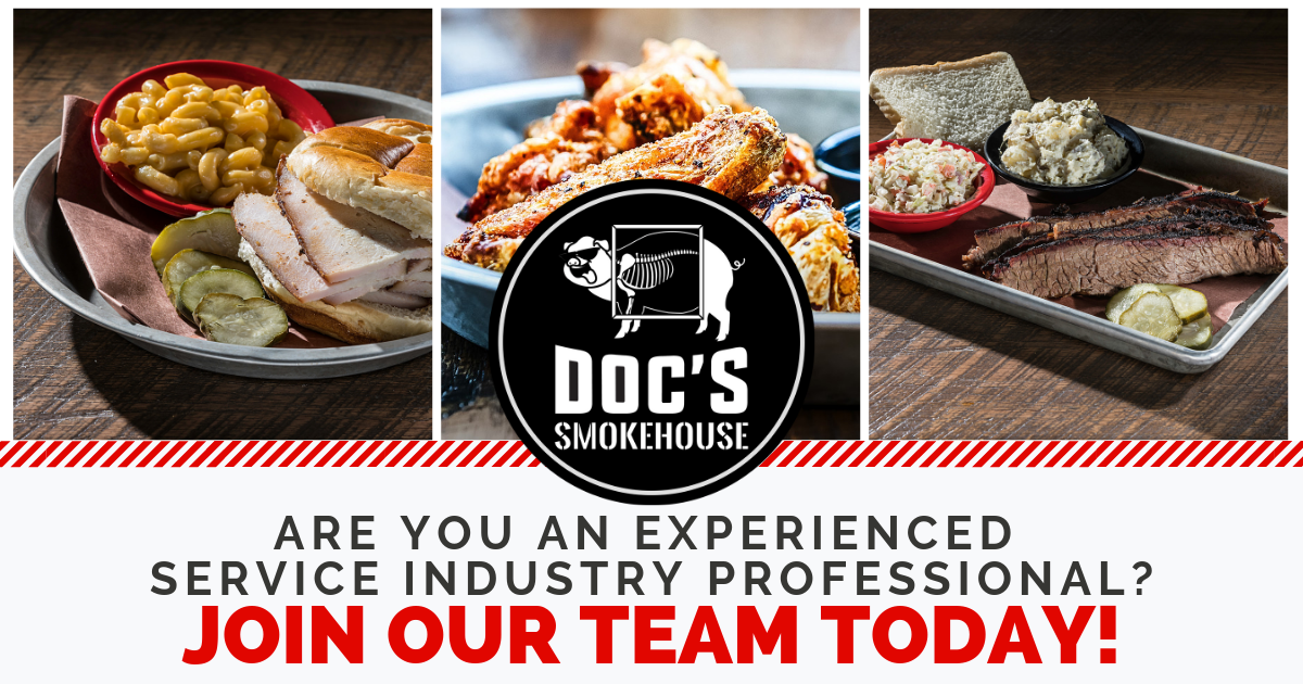 Work at DOC’S Smokehouse!