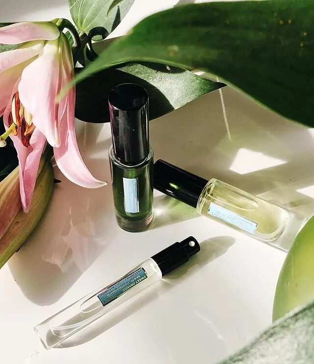 so cool to see an idea go from a concept to being able to hold it in your hands!! proud of my girl brit for launching @madperfumer 💌 the smaller sprays also double as a scented hand sanitizer 🙏🏻 everything from branding to packaging to scent devel