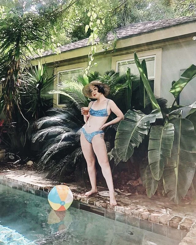 let&rsquo;s just be honest, this is a thirst trap 💧 entering 25 feeling better inside and out than ever before 🌸 @shopstonefree suit, pic by my ride or die @char_tobin 🌈