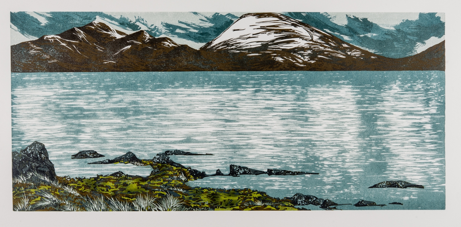 3 day Colour Reduction Linocut Print by Laura Boswell