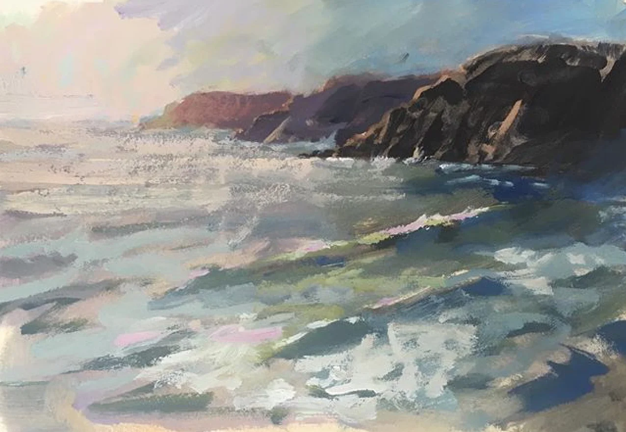 Atmospheric Beach Scenes in Acrylics by Tom Shepherd