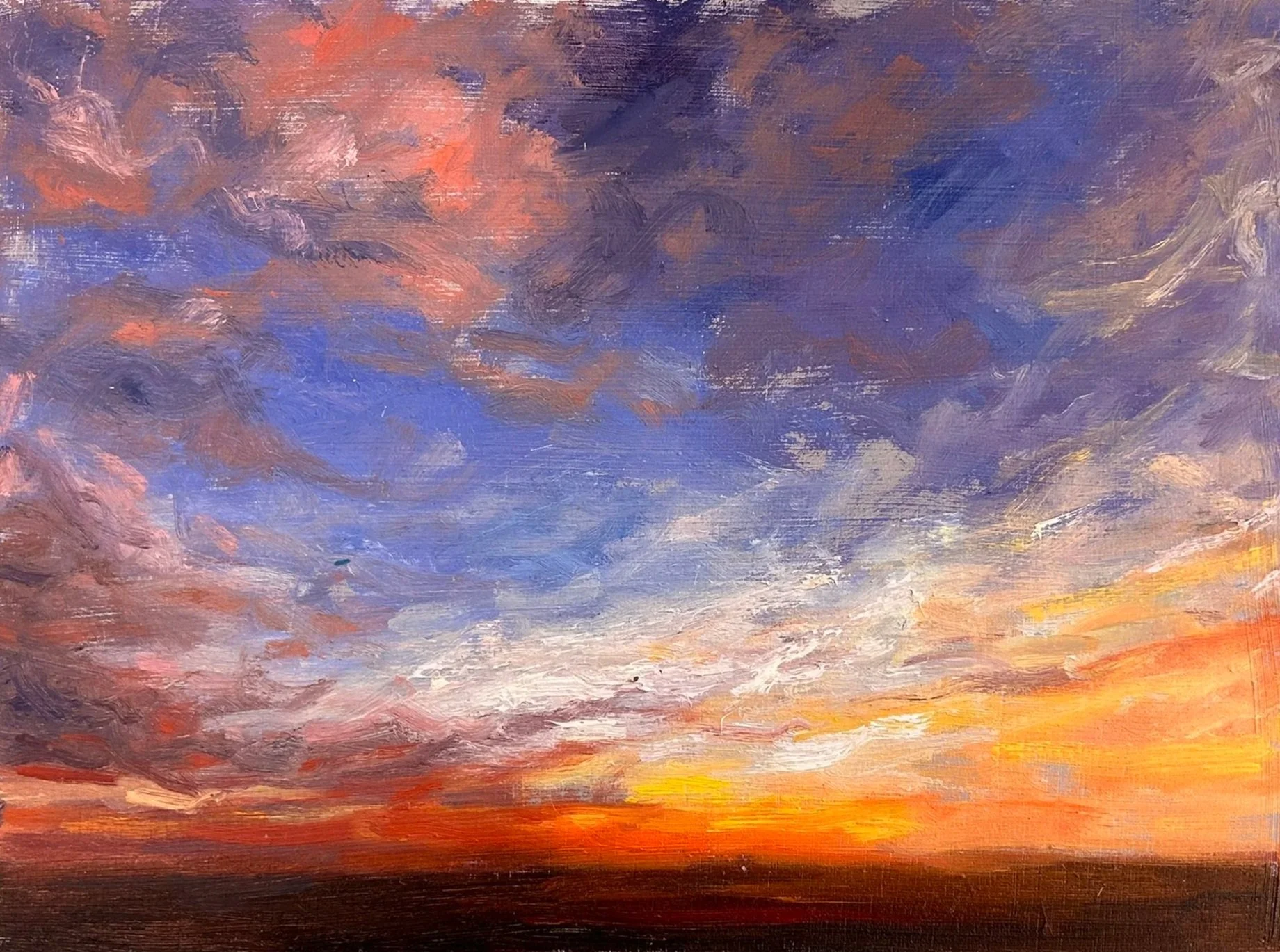 Sun set oil sketch