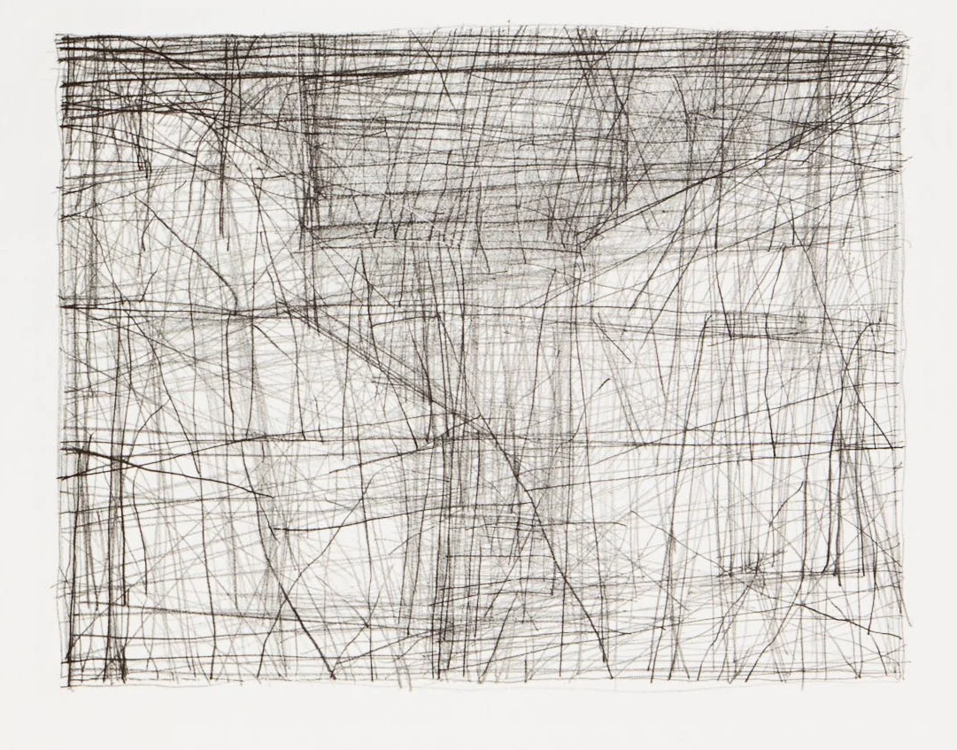 Page 3 (image only) of "Wanderers and Other Poems," from a 1985 publication of a boxed edition of lithographs that accompany poems by Gary Pacernick.