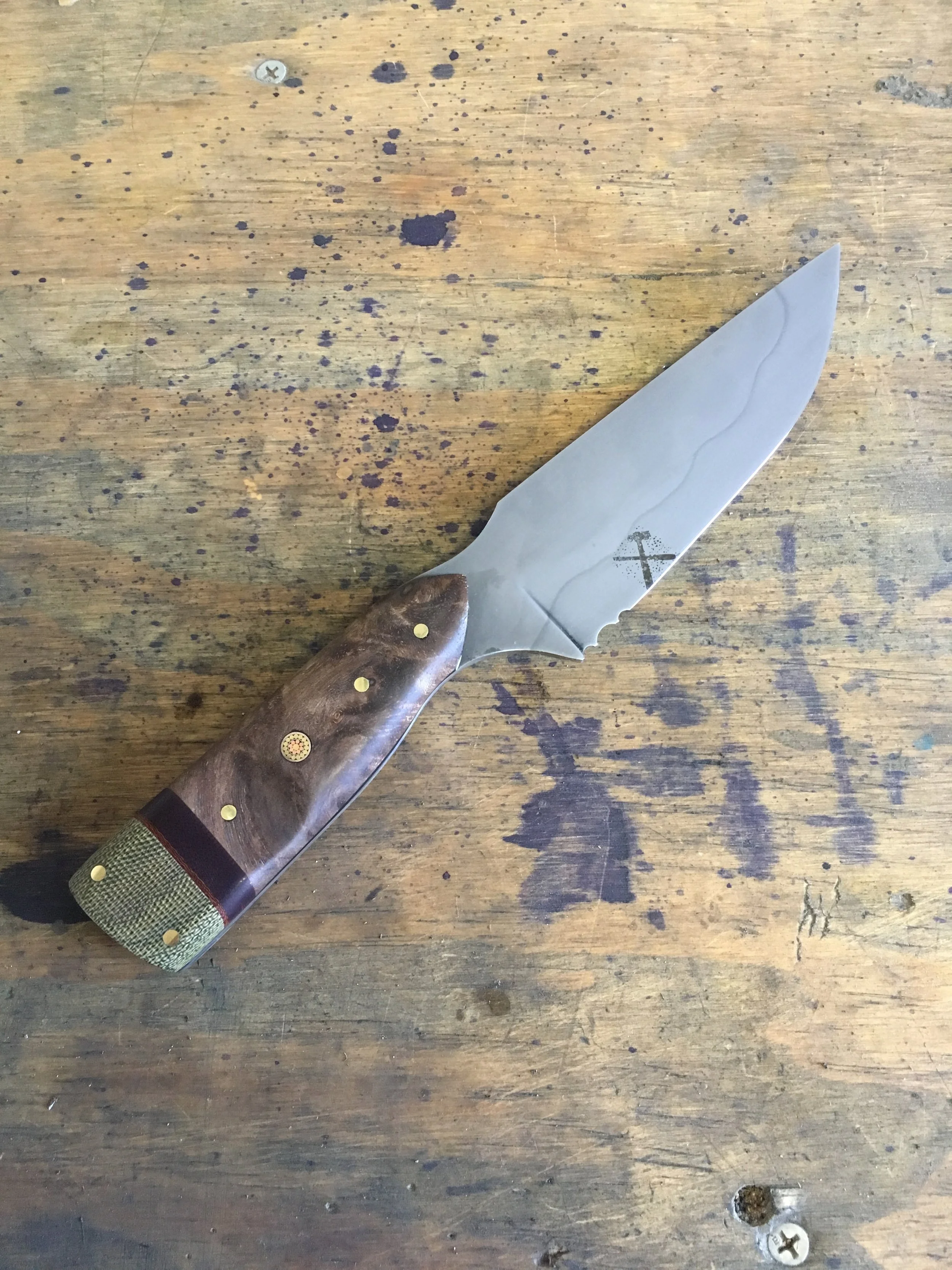 Walnut belt knife