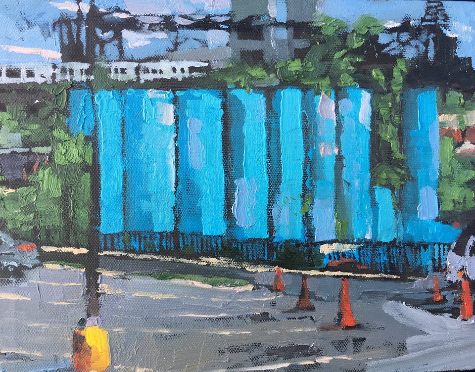 Rhode Island AVE, Oil on canvas, 8" x 10"