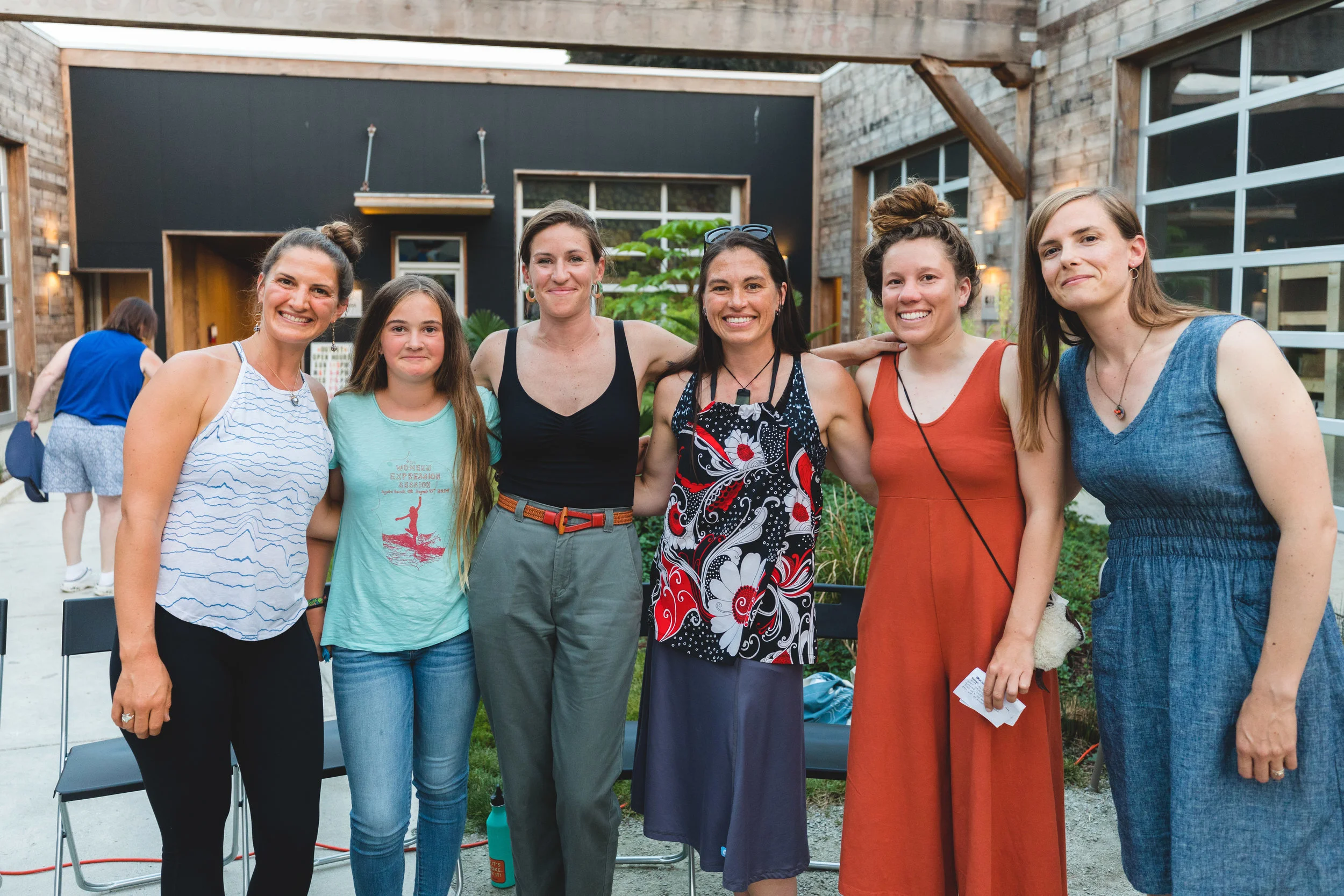 Discussion Panel: (L to R) Olivia Schroeder, Layla Schroeder, Lyndsey Faulkner, Leslie Palotas, Brianna Ortega, Meade Krosby. Photo by Tyler Feague.