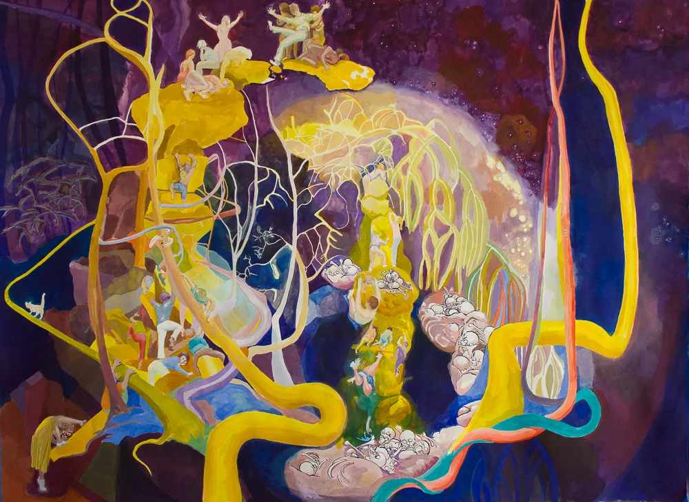The Fall 40 x 60" 2017 Watercolor