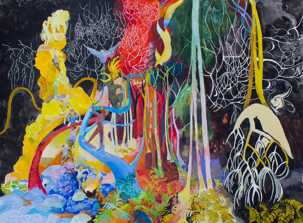 Can't See the Forest for the Trees 24"x18" 2017 Watercolor