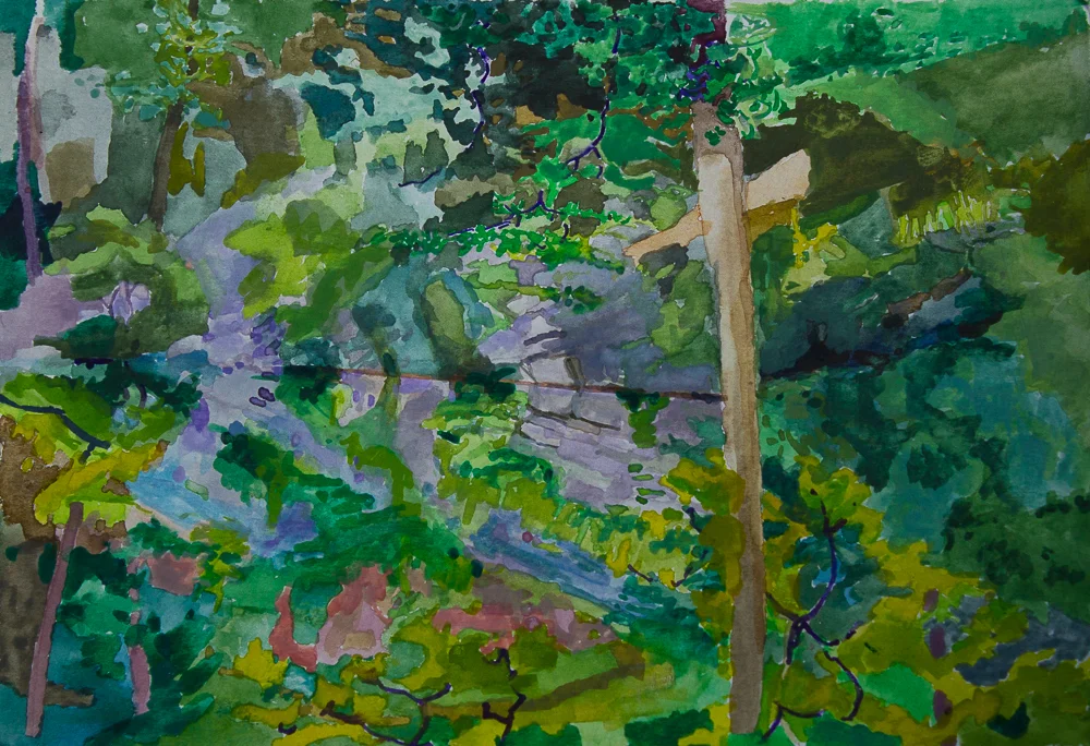 Quarry 5 x 8" watercolor 2014 SOLD