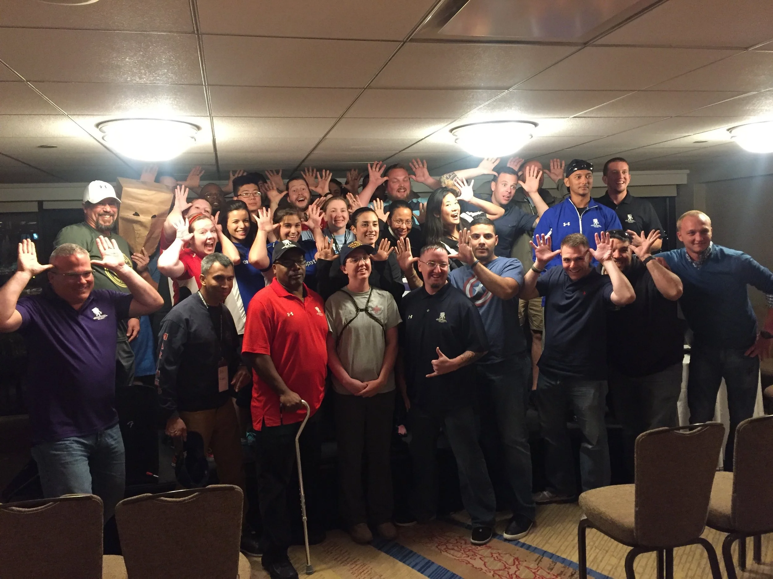 ComedySportz with members of the Wounded Warrior Project!