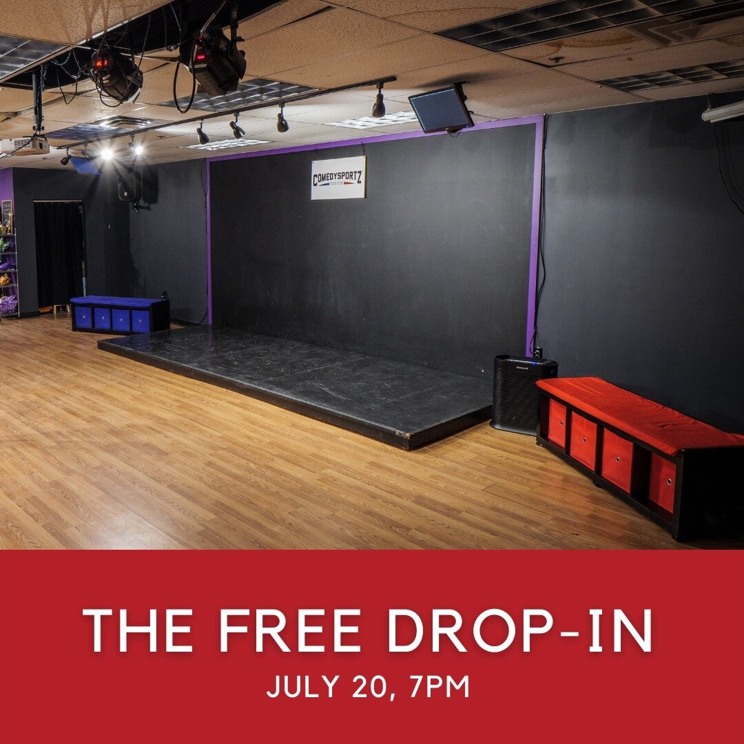 Have you always liked improv? Do you want to learn some improv skills? 

Join our next Free Drop-In on Wednesday, July 20 at 7pm.

✍️ Book your spot via our website!
.
.
.
.
#ImprovWorkshop #LearnImprov #CSzBoston #ComedySportz #FreeWorkshop #Improv 