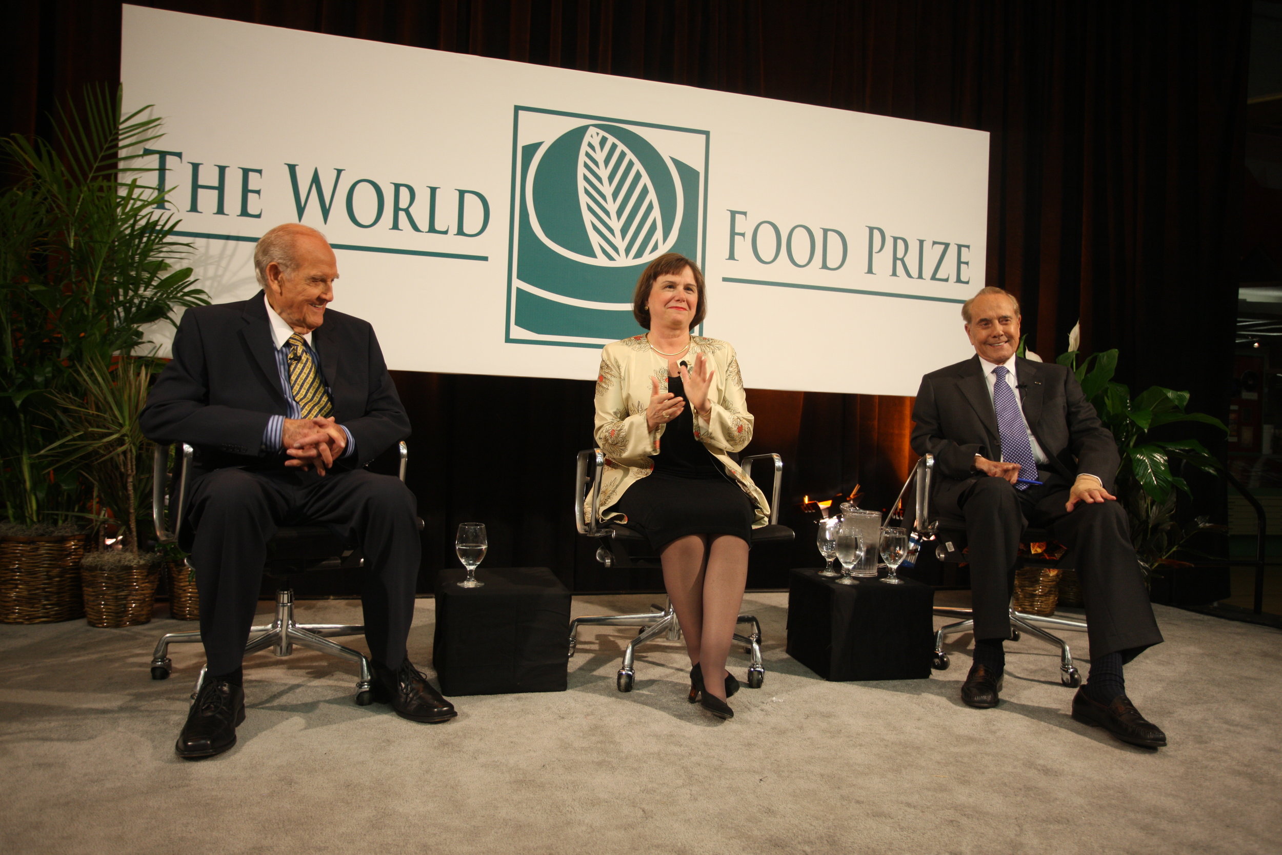  World Food Prize Panel with 2008 Laureates Senators George McGovern and Bob Dole 