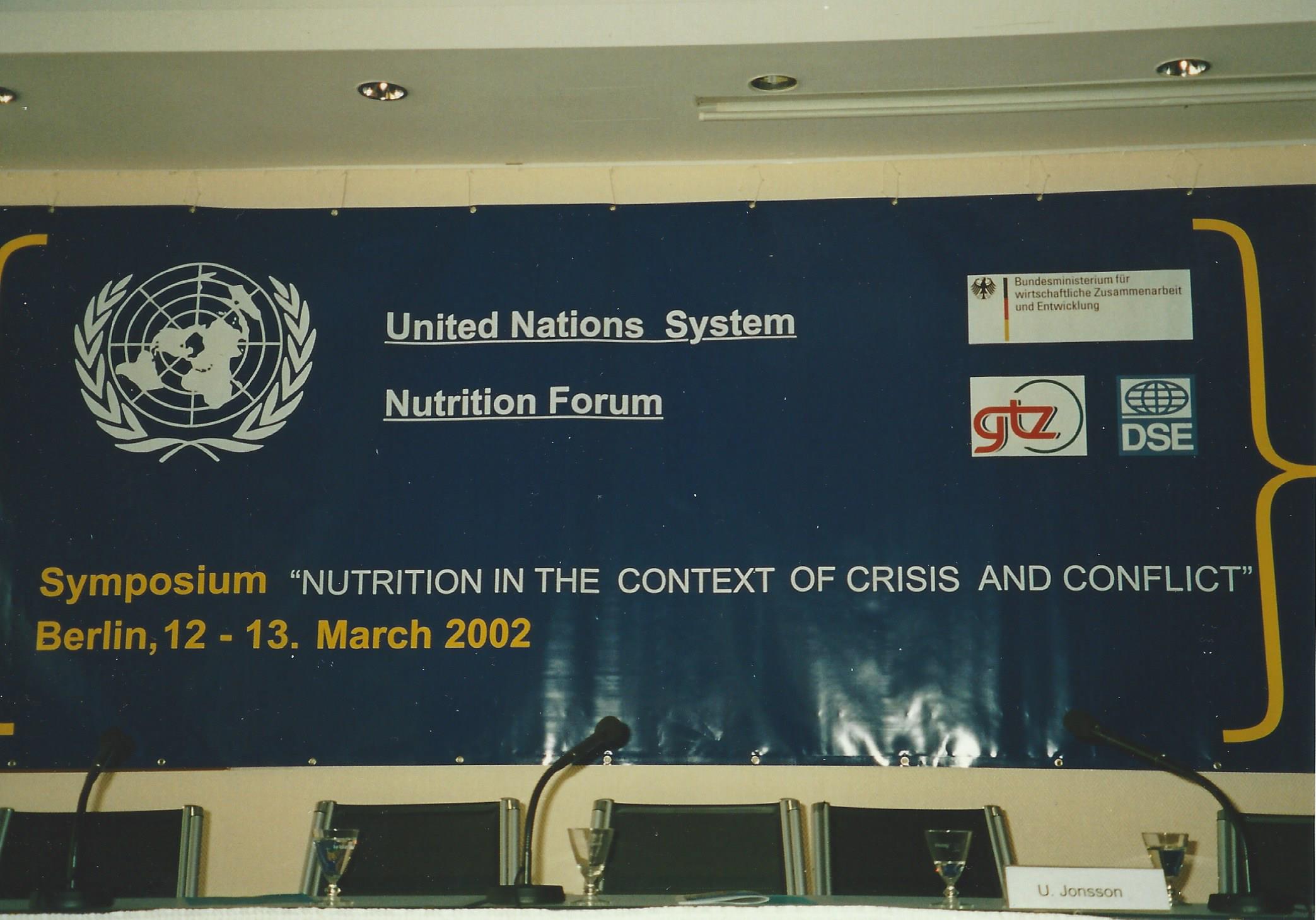  Catherine Bertini elected to Chair of the UN System Standing Committee on Nutrition (2002) 