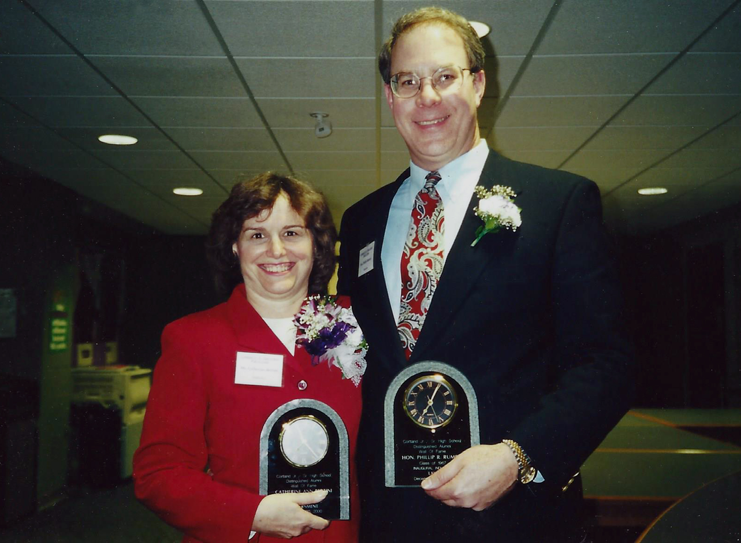  Catherine Bertini &amp; Judge Phillip Rumsey inducted in CHS Inaugural Wall of Fame (2000) 