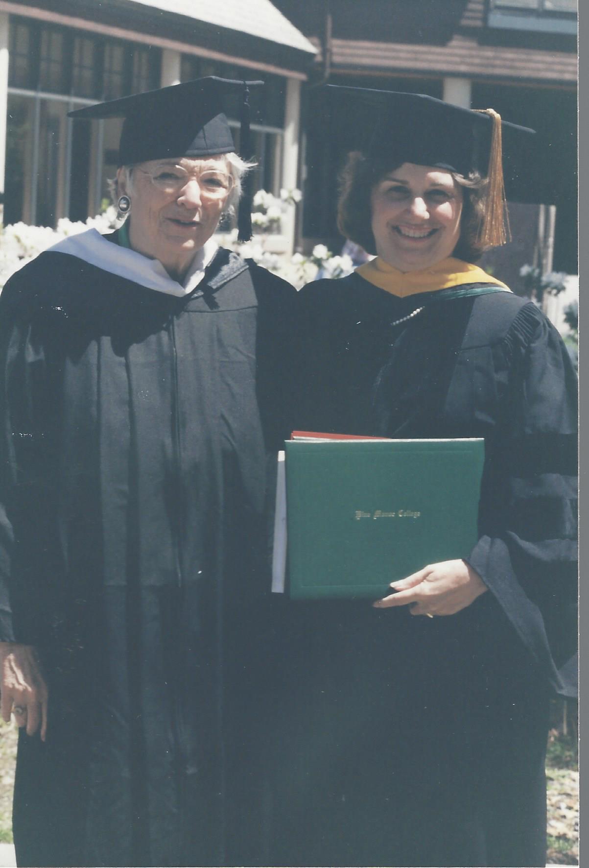  Pine Manor College Honorary Degree with Mary Ann Tinklepaugh Fish at her 50th Reunion (2000) 