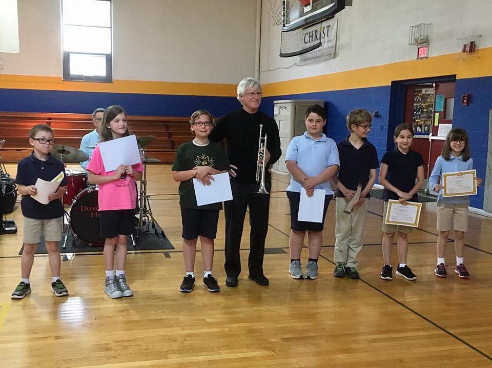  Charlie Bertini with St. Mary’s School Music Scholarship Winners (2018) 
