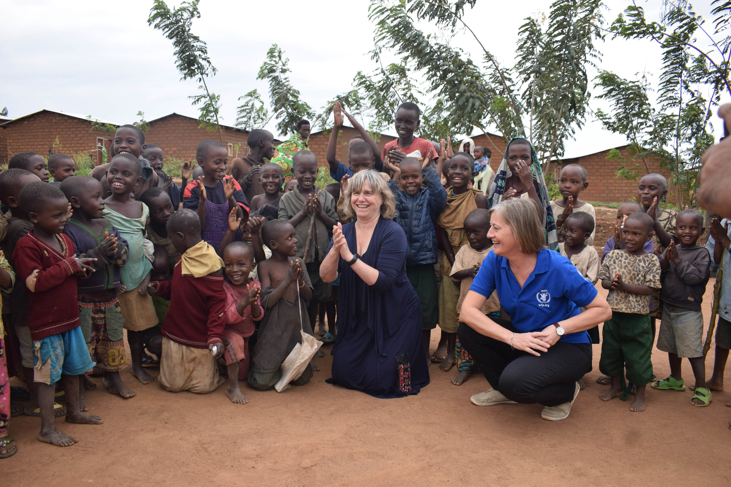  Mahama Refugee Camp, Rwanda with Edith Heines, WFP Country Director 2019 – Photo by Bosco Muyinda 
