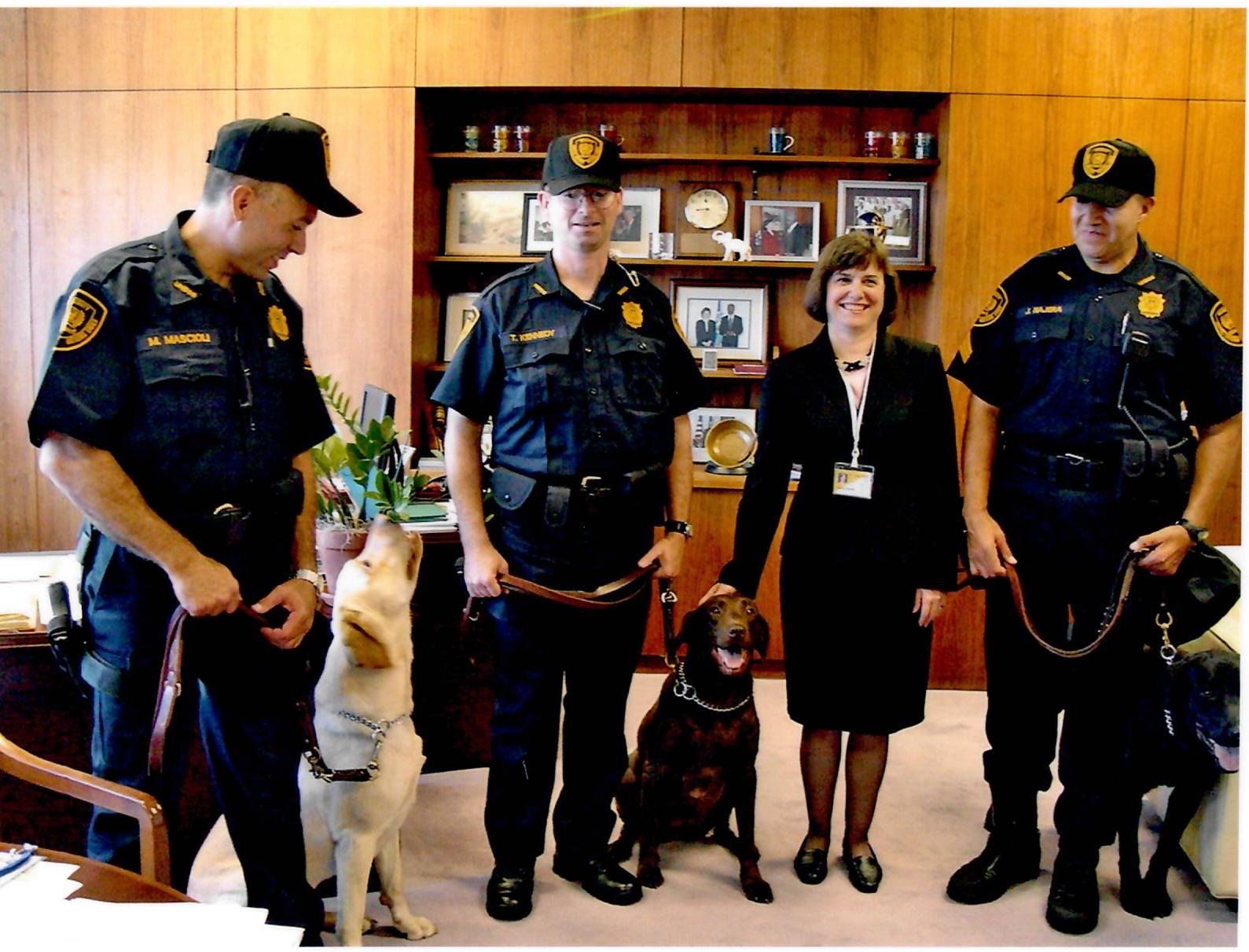  Catherine as Under-Secretary-General for Management Greets the First UN Security K-9 Unit,  2004 
