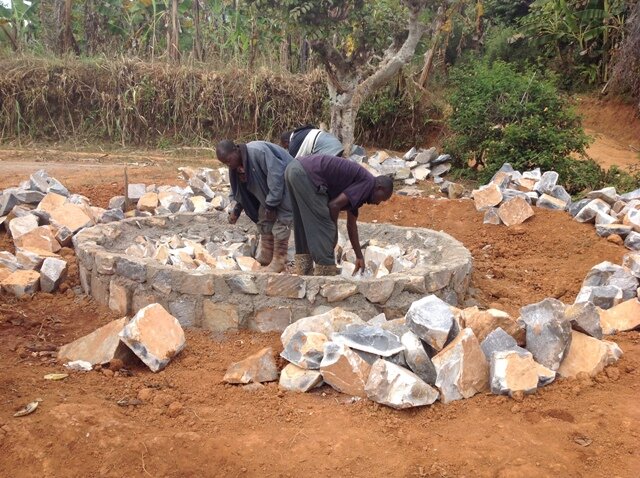 The foundation of tank 2 under construction.JPG