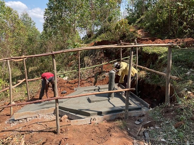 Tap stand completed at the source.JPG
