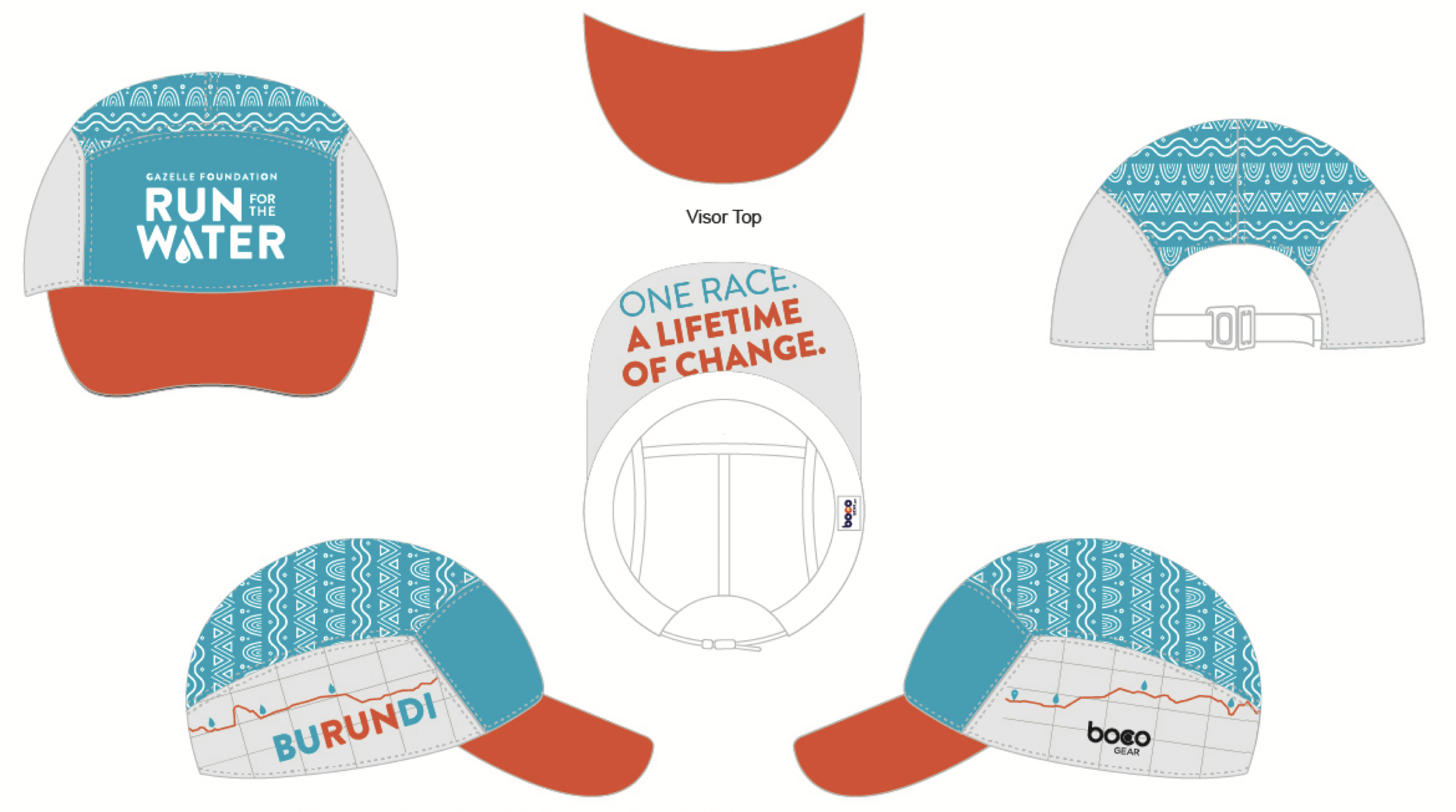 Run For The Water 2025 Official Race Hat Design