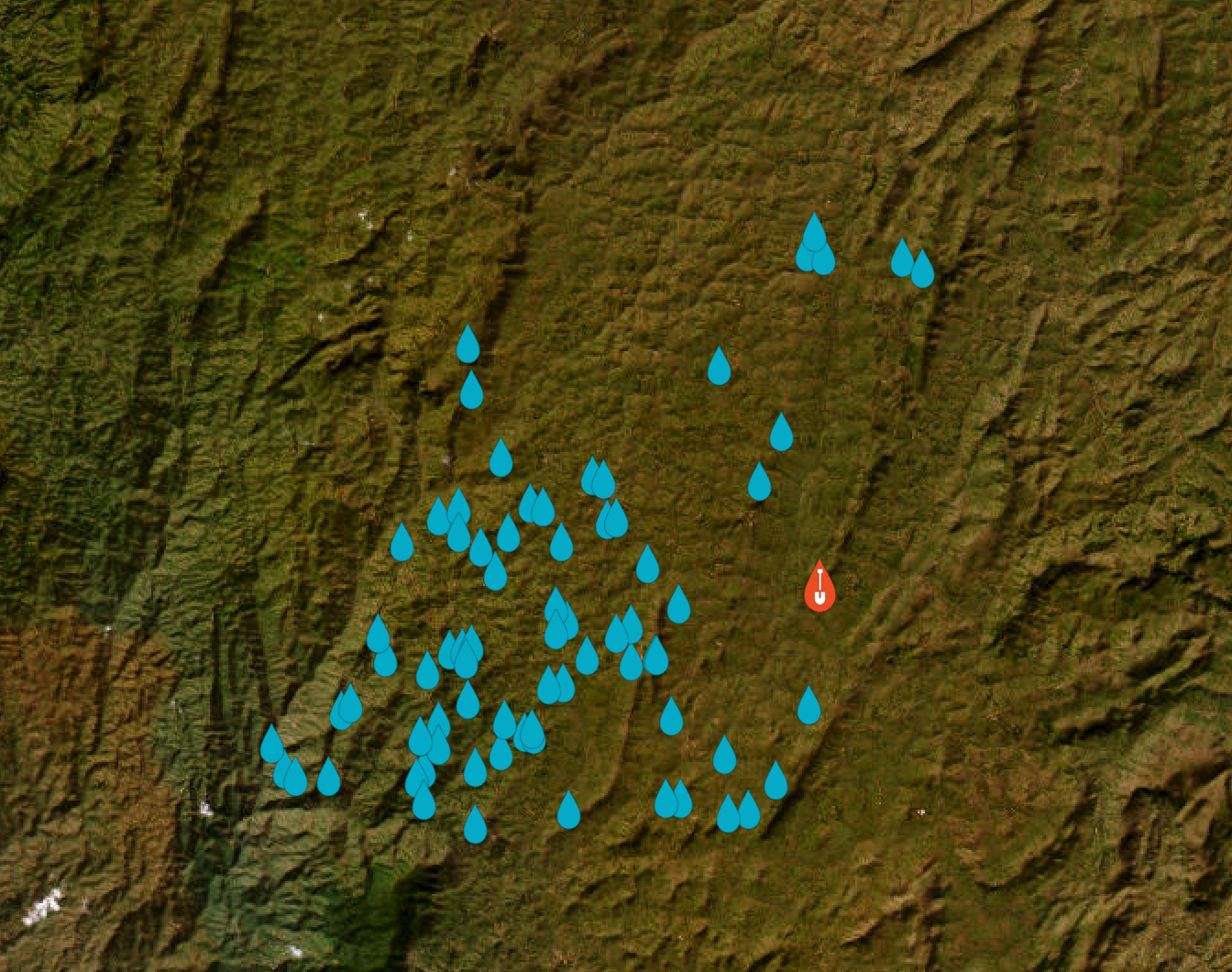 map of water systems completed in burundi africa