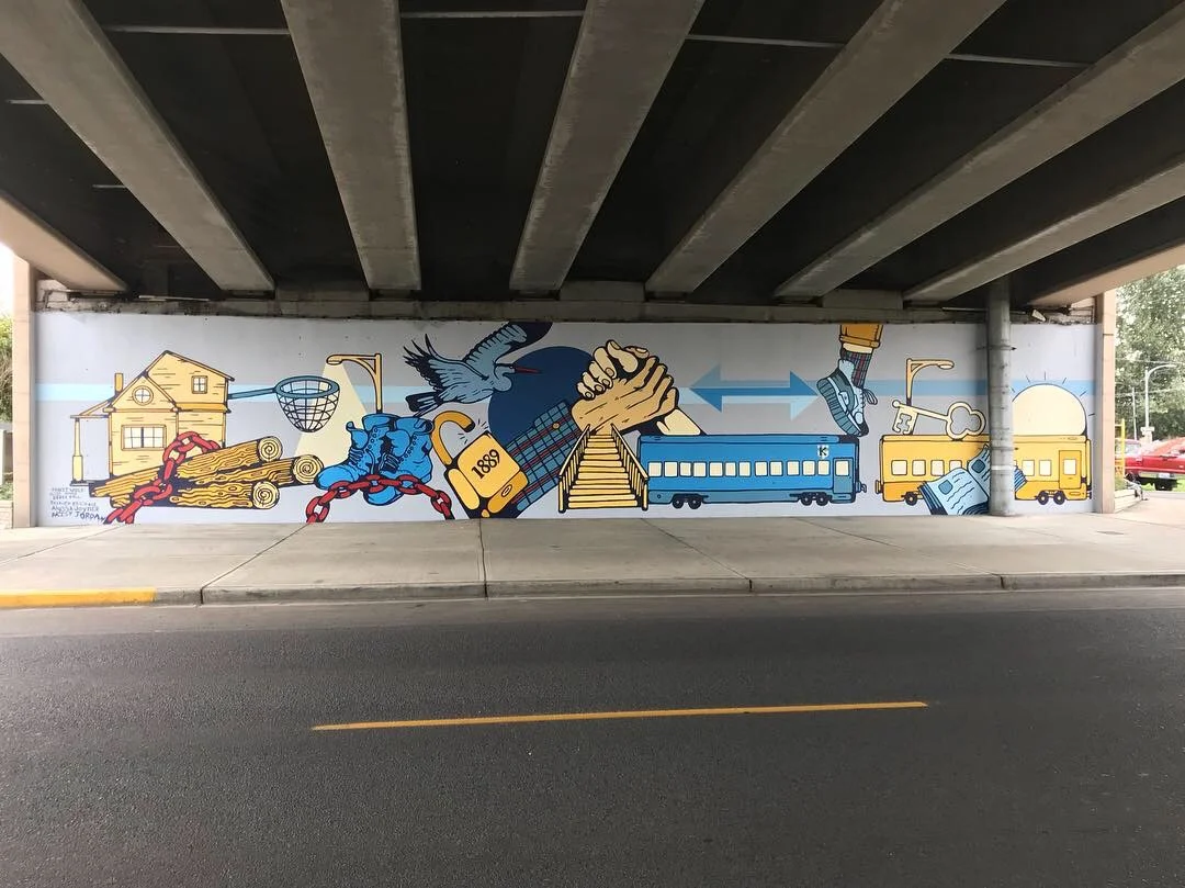 Kelso Washington, 2018. Kelso Youth Mural, conceptualized and executed by myself and five Kelso youth.