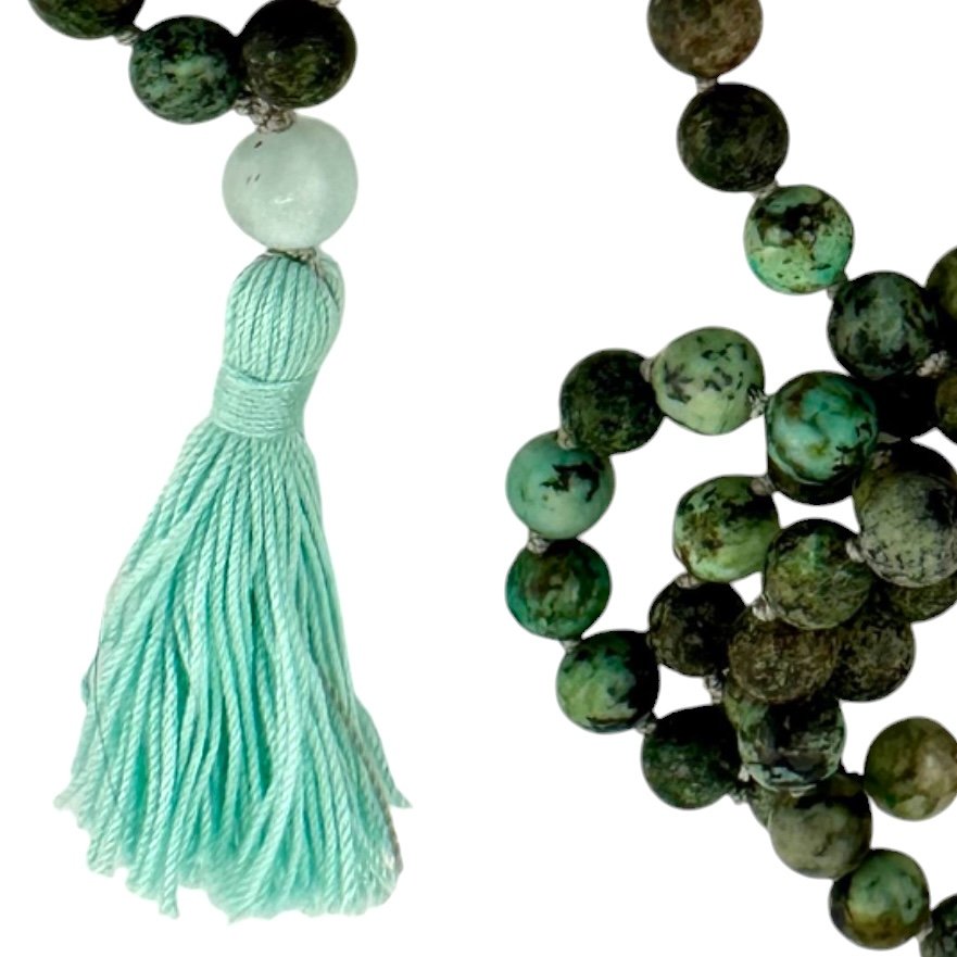 Vajra Hand Knotted Mala in African Turquoise 108 Bead-IMG_6383-Photoroom.jpg