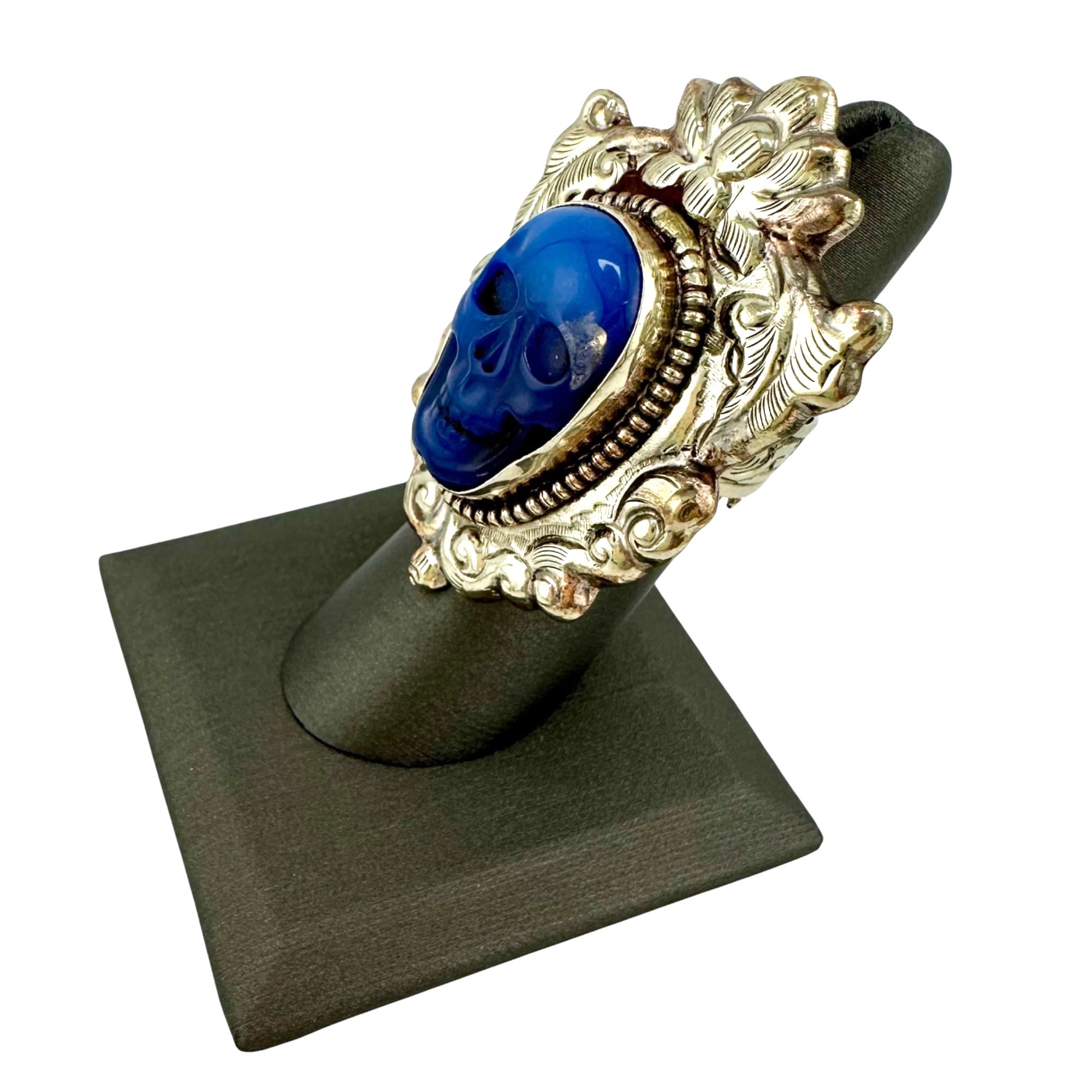 Blue Quartz Skull Ring in Tibetan Silver-IMG_6466-Photoroom.jpg