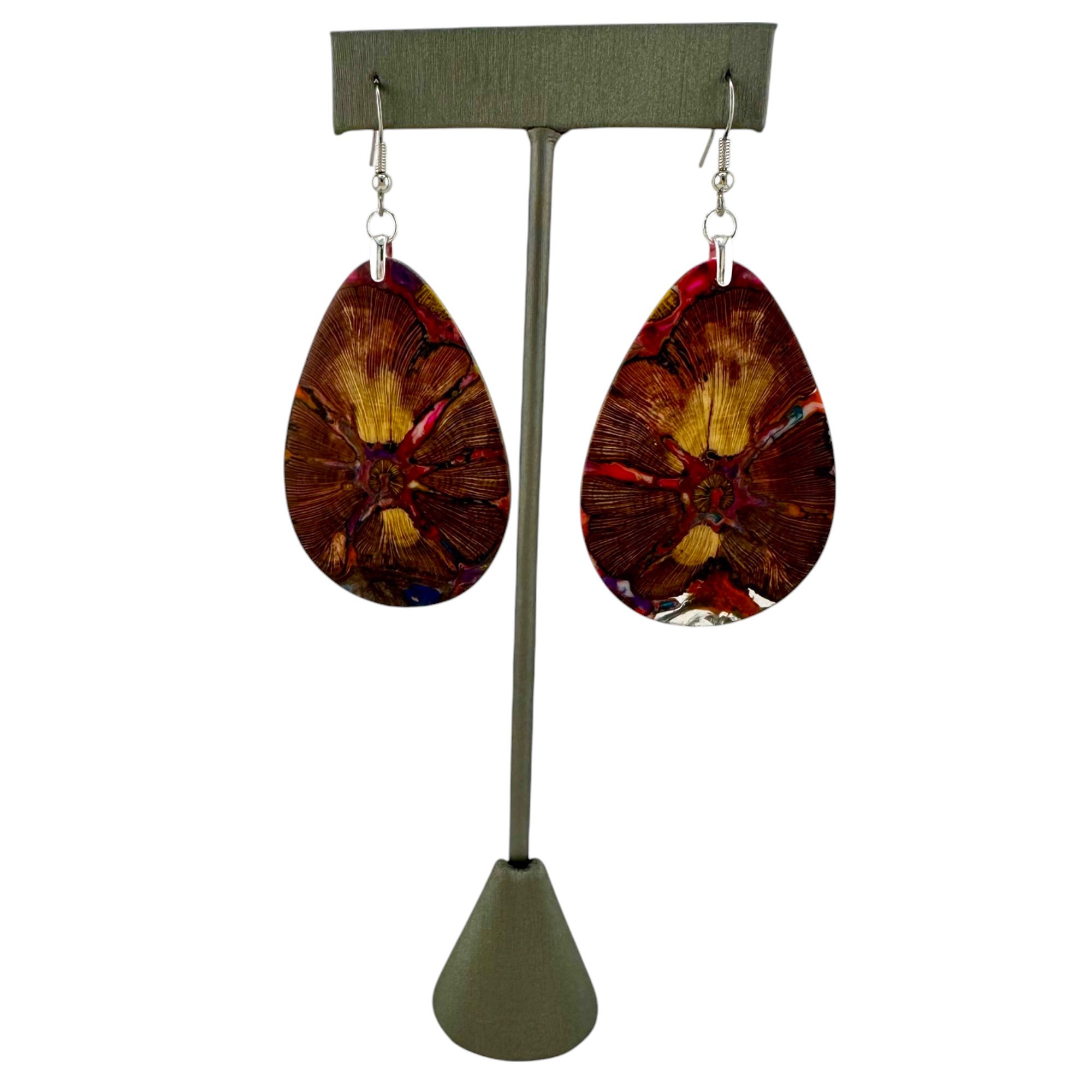 Cactus & Resin Teardrop Statement Earrings -5670-img.jpg