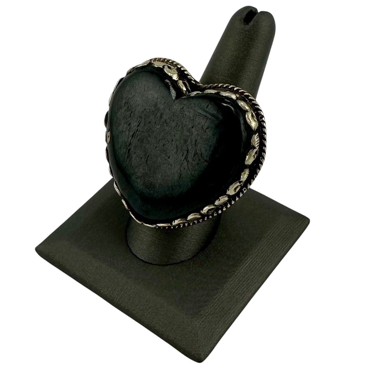 Black Bone Heart Ring in Tooled Tibetan Silver-IMG_5164-Photoroom.jpg