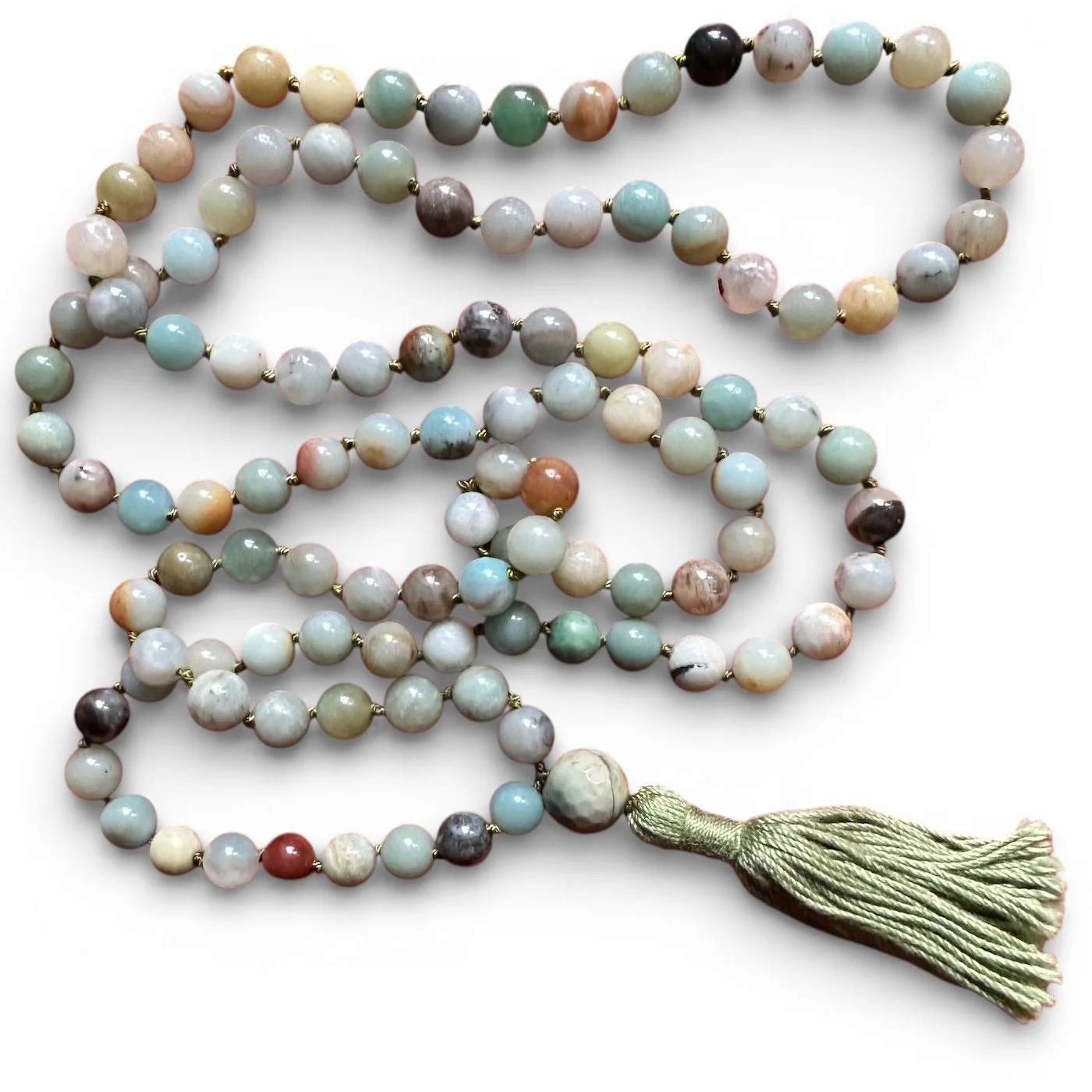 AMAZONITE HAND KNOTTED MALA