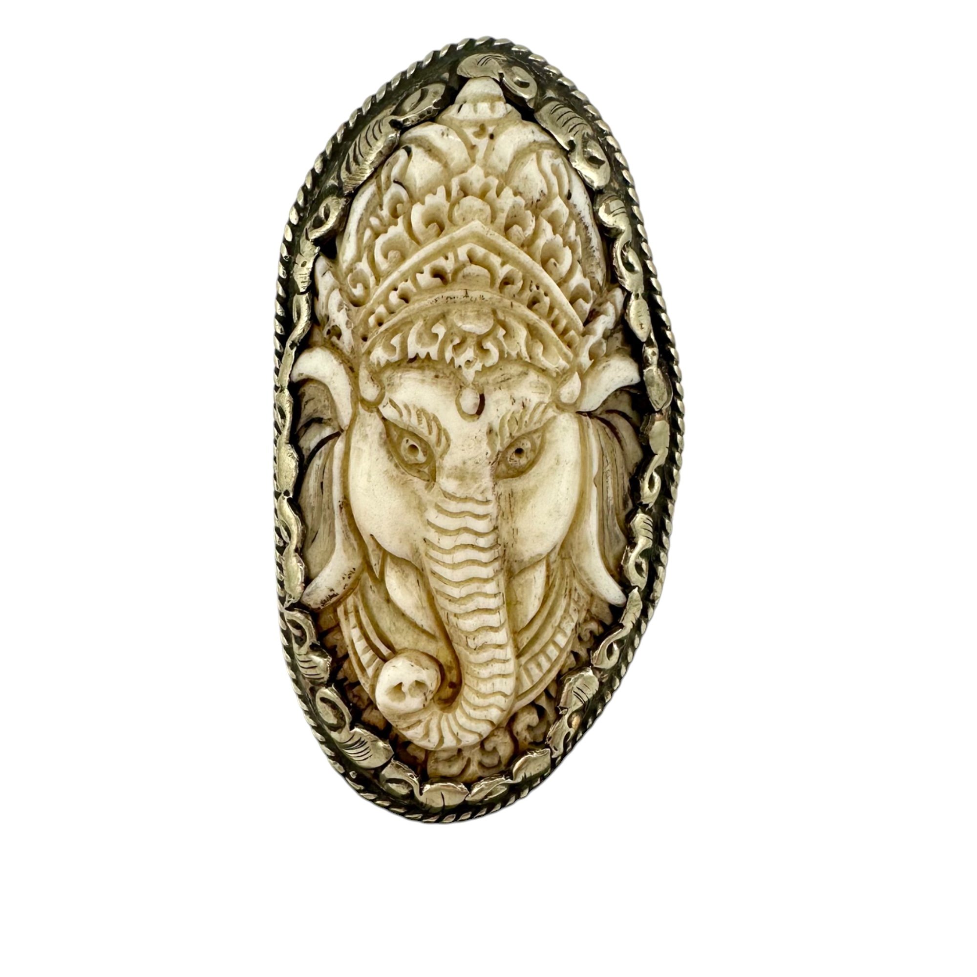 Sweet Hand Carved Ganesh Ring in Tibetan Silver-IMG_6643-Photoroom.jpg