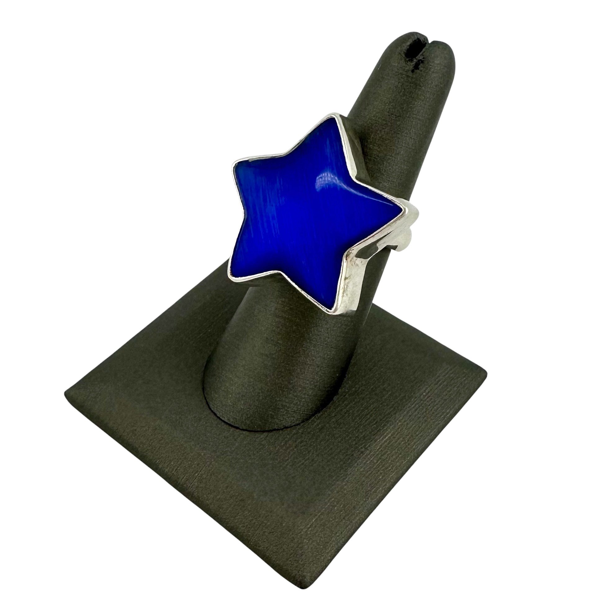 Night Sky Blue Fiber Optic Star Ring set in Sterling Silver-IMG_6001-Photoroom.jpg