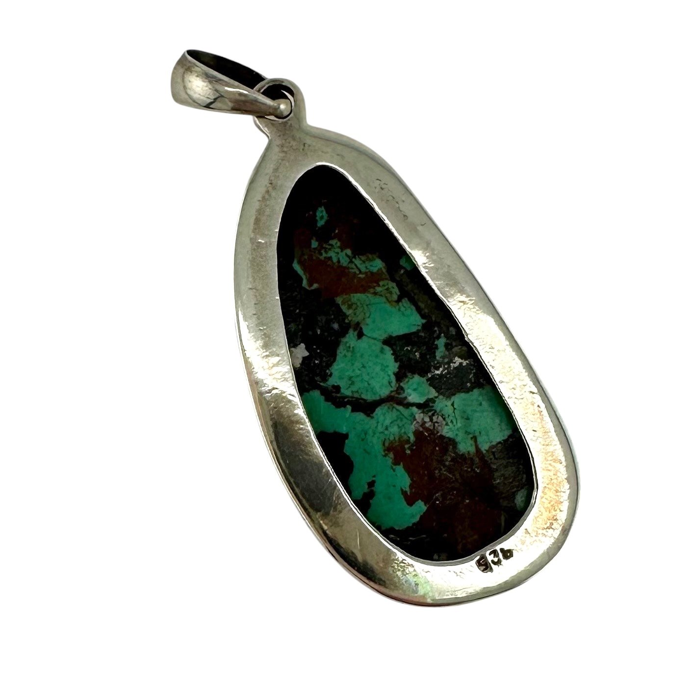 Rustic Black Turquoise Pendant set in Sterling Silver -IMG_6373-Photoroom.jpg