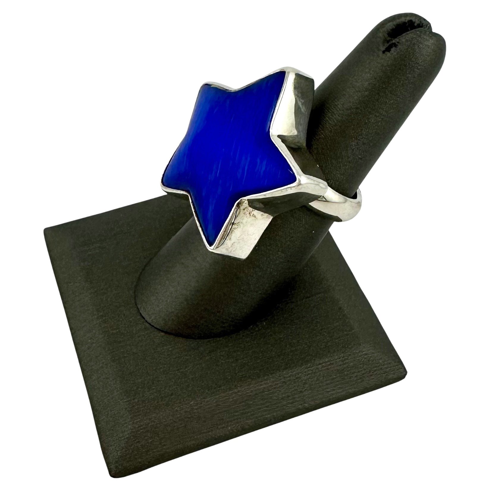 Night Sky Blue Fiber Optic Star Ring set in Sterling Silver-IMG_6002-Photoroom.jpg