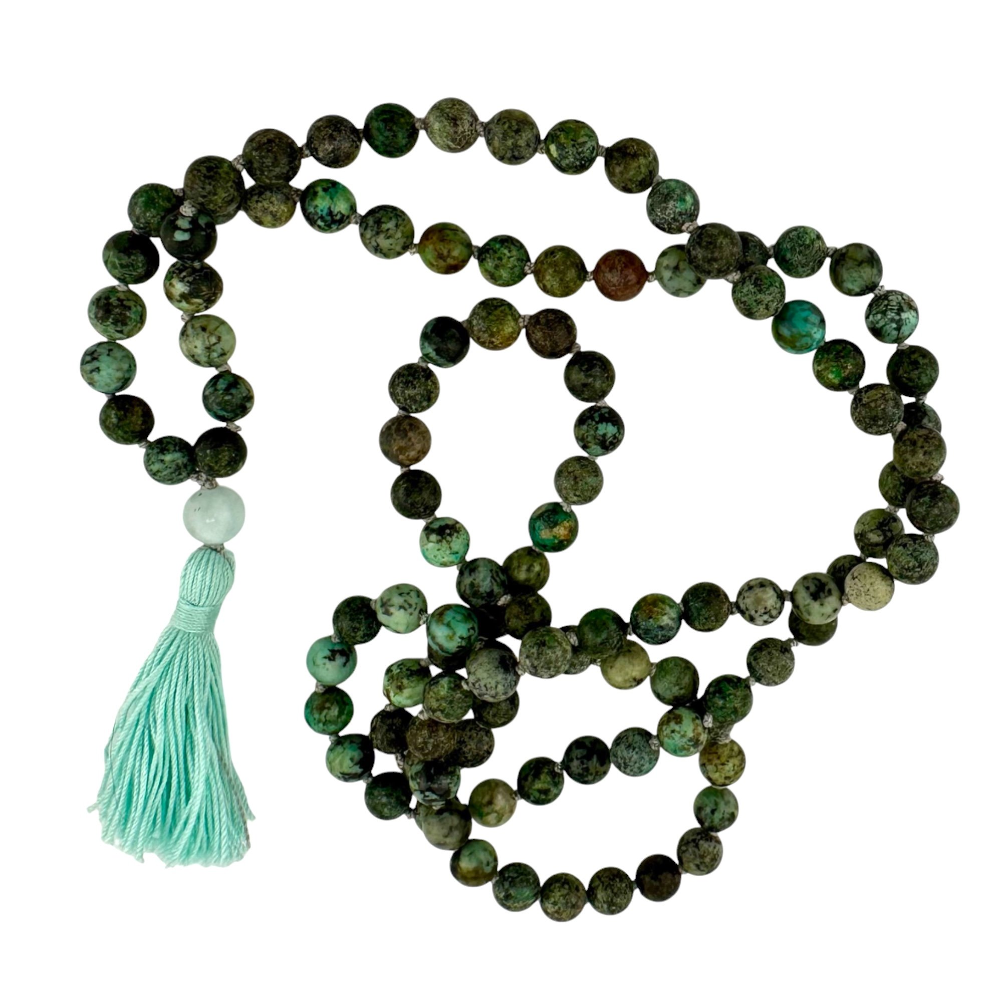 Vajra Hand Knotted Mala in African Turquoise 108 Bead-IMG_6382-Photoroom.jpg