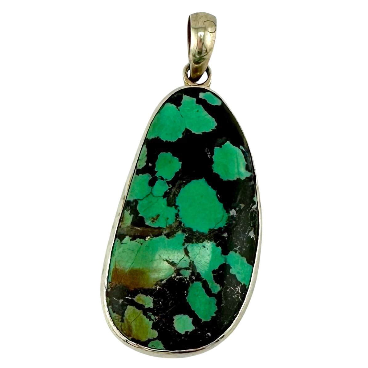 Rustic Black Turquoise Pendant set in Sterling Silver -IMG_6369-Photoroom.jpg
