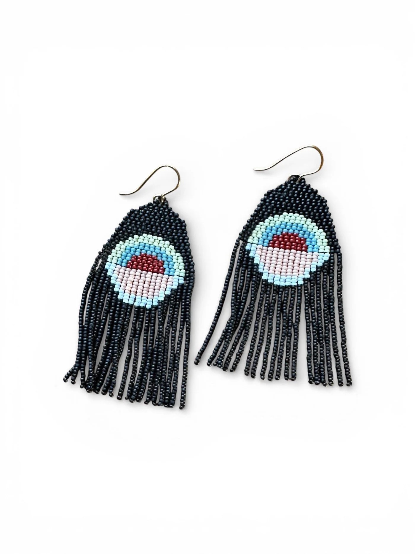 Hand Made Abstract Art Beaded Earrings