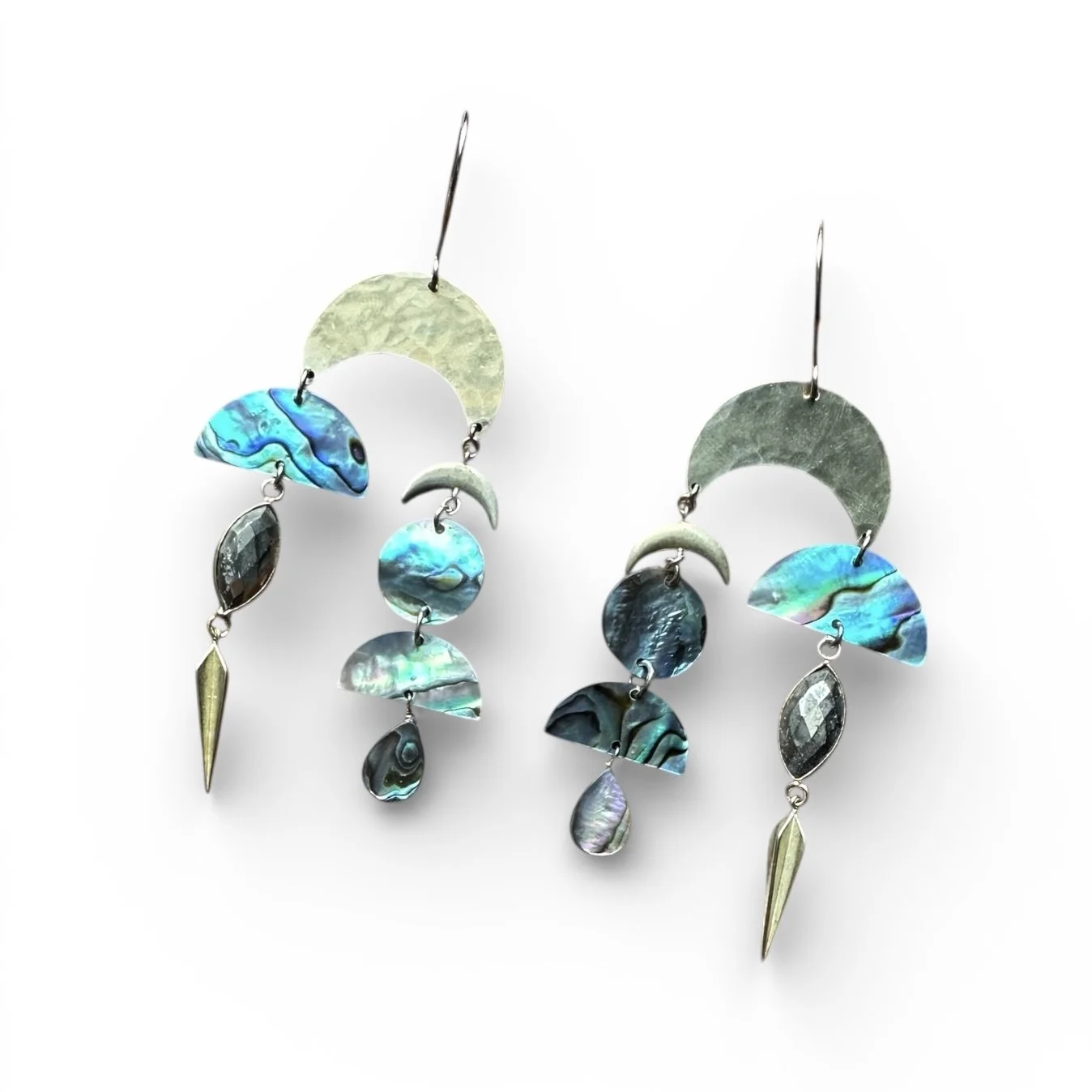 Hand Made Abalone Shimmer Earrings